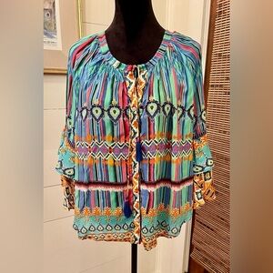 Lula Soul button up blouse size medium Australian-clothing brand comfortable
